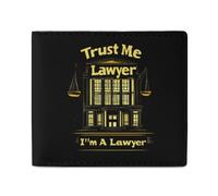 I Am A Lawyer Trust Me Fashion Leather Wallet for Men Classic Lightweight ID Credit Card Coin Purses