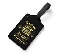 I Am A Lawyer Trust Me Trendy Leather Suitcase Tags for Luggage ID Card Name Labels Carry on Travel Baggage