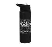I Am A Math Teacher of Course I Have Problems Funny Math Stainless Steel Insulated Water Bottle