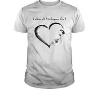 I am a Michigan Girl I Love Scuba Diving Wine paw Dog and flip Flop Shirt, Unisex, for Mens Womens Ladies Kids(XX-Large)