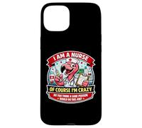 I Am A Nurse Of Course I'm Crazy Funny Nursing Flamingo Joke Case for iPhone 15 Plus