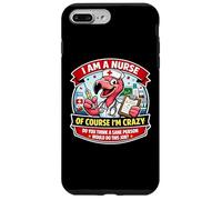 I Am A Nurse Of Course I'm Crazy Funny Nursing Flamingo Joke Case for iPhone 7 Plus/8 Plus