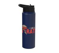 I am A Pi-Rate Pirate Mathematical Symbol Pi Day Stainless Steel Insulated Water Bottle