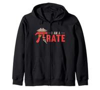 I am A Pi-Rate Pirate Mathematical Symbol Pi Day Zip Hoodie
