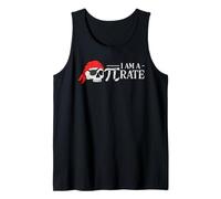 I am A Pi-Rate Pirate Skull Mathematical Symbol Pi Day Tank Top
