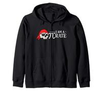 I am A Pi-Rate Pirate Skull Mathematical Symbol Pi Day Zip Hoodie