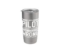 I Am A Pilot - Pilots Planes Flying Pilot Stainless Steel Insulated Tumbler