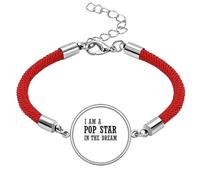 I Am A Pop Star in The Dream Lucky Red String Bracelet Rope Bracelet Handmade
