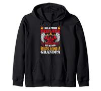 I Am A Proud Firefighter But Nothing Beats Being A Grandpa Zip Hoodie