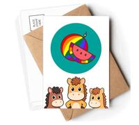 I Am A Queer LGBT Rainbow Postcards Envelopes Cards Mailing Year Horse