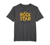 I Am A Rock Star Rock and Roll T-Shirt, Men's Big and Tall, Dark Heather Grey, 2X Tall