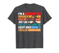 I am a Runner Dad Cool Running Dad T-Shirt, Men, Dark Heather Grey, Large
