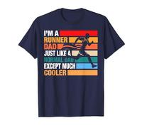 I am a Runner Dad Cool Running Dad T-Shirt, Men, Navy Blue, Small