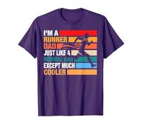 I am a Runner Dad Cool Running Dad T-Shirt, Men, Purple, X-Large