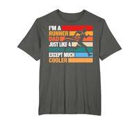 I am a Runner Dad Cool Running Dad T-Shirt, Men's Big and Tall, Asphalt Grey, 2X Tall