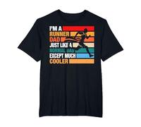 I am a Runner Dad Cool Running Dad T-Shirt, Men's Big and Tall, Black, 3X Tall