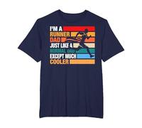 I am a Runner Dad Cool Running Dad T-Shirt, Men's Big and Tall, Navy Blue, 3X Tall
