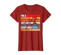 I am a Runner Dad Cool Running Dad T-Shirt, Women, Cranberry Red, X-Small