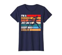 I am a Runner Dad Cool Running Dad T-Shirt, Women, Navy Blue, Small