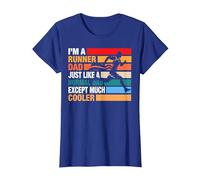 I am a Runner Dad Cool Running Dad T-Shirt, Women, Royal Blue, Medium