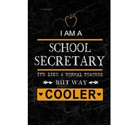 I am a School Secretary: Teacher Appreciation Gift: Blank Lined 6x9 Black Marble Granite Cover Notebook, Journal, Perfect Graduation Year End,or a ... to write in(alternative to Thank You Card)