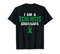 I Am A Scoliosis Warrior Green Ribbon Awareness Novelty T-Shirt