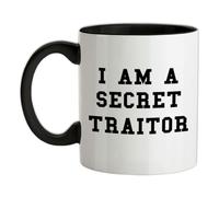 I Am A Secret Traitor - 11oz - Ceramic Two-Tone Mug for Coffee/Tea - Black/White - One Size