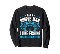I Am A Simple Man I Like Fishing And Believe In Jesus Sweatshirt