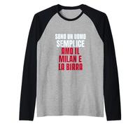 I Am A Simple Man I Love Milan and Beer Raglan Baseball Tee
