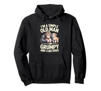 I Am A Simple Old Man I Am Grumpy And I Like Dogs Pullover Hoodie