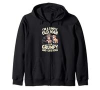 I Am A Simple Old Man I Am Grumpy And I Like Dogs Zip Hoodie
