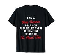 i am a Slow Runner Dear god T-Shirt, Men, Black, 5X-Large
