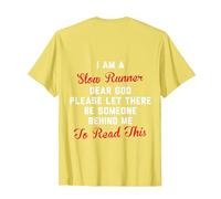 i am a Slow Runner Dear god T-Shirt, Men, Lemon Yellow, X-Large