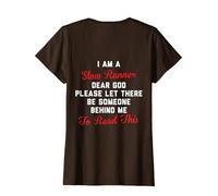 i am a Slow Runner Dear god T-Shirt, Women, Brown, Large