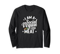 I am a Social Vegan I Avoid Meat Long Sleeve T-Shirt