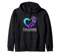 I Am A Survivor Suicide Prevention Awareness Zip Hoodie