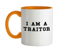 I Am A Traitor - 11oz - Ceramic Two-Tone Mug for Coffee/Tea - Orange/White - One Size