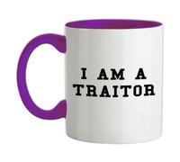 I Am A Traitor - 11oz - Ceramic Two-Tone Mug for Coffee/Tea - Purple/White - One Size