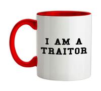 I Am A Traitor - 11oz - Ceramic Two-Tone Mug for Coffee/Tea - Red/White - One Size
