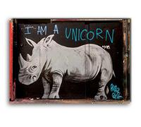 I am A Unicorn, Rhino SIGN, Street Art Banksy Wooden Sign