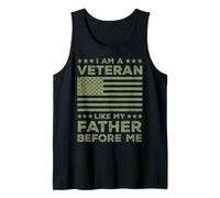 I Am A Veteran Like My Father Before Military US Army Tank Top
