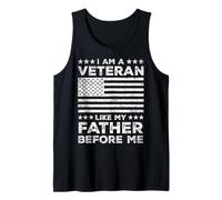 I Am A Veteran Like My Father Before Military US Army Tank Top
