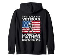 I Am A Veteran Like My Father Before US Army Soldier Zip Hoodie