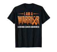 I Am A Warrior Leukemia Cancer Awareness Orange Ribbon T-Shirt