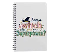 I Am a Witch, What’s Your Superpower?” - Funny Halloween Witch Design |Spooky Season & Holiday Gifting, A5 Notebook,Personal Diary,Blank Diary