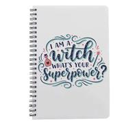 I Am a Witch, What’s Your Superpower?” - Spooky Season & Holiday Gifting, | Funny Halloween Witch Design, A5 Notebook,Personal Diary,Blank Diary