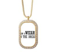 I Am A Wizard In The Dream Necklace Pendant Diamond Crystal Golden Jewelry
