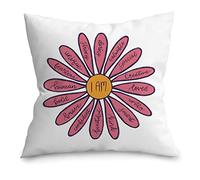 I Am Affirmation Mental Health Throw Pillow Cover 18″×18″,Daisy Flower Decor Decorations for Home Bedroom Girls Room Therapy Office,Gifts for Teen Girls Kids Women