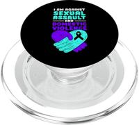 I am Against Sexual Assault and Domestic Violence PopSockets PopGrip for MagSafe