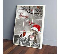 I Am Always With You Pitbull Christmas Canvas Prints